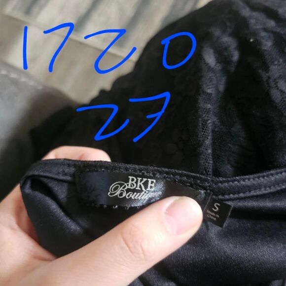 Vintage y2k goth black strappy lace babydoll top - Picture 5 of 5